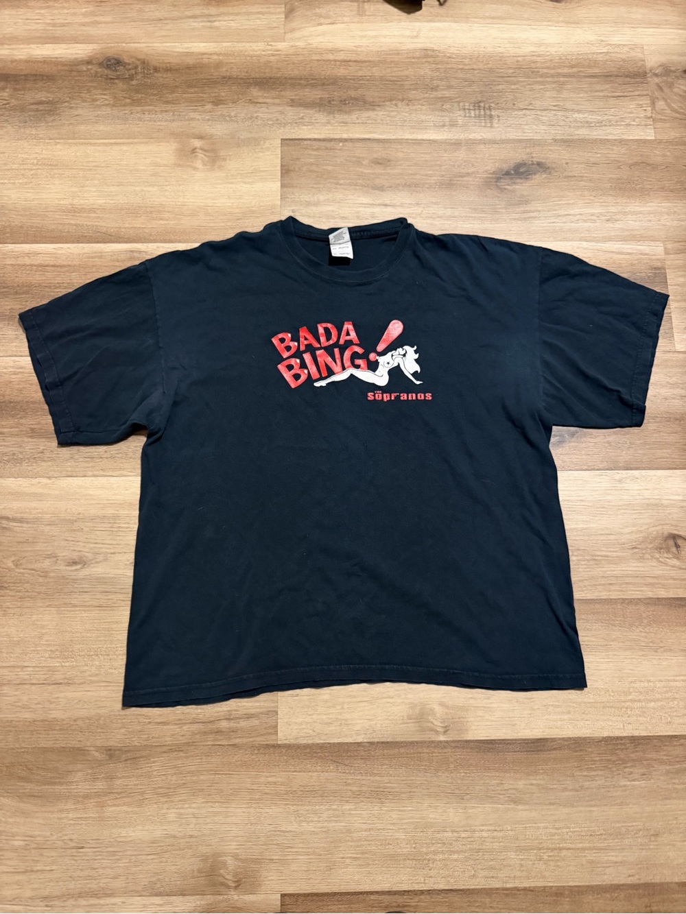 Vintage Sopranos Bada Bing Shirt Mens XL Black Satin Dolls Club